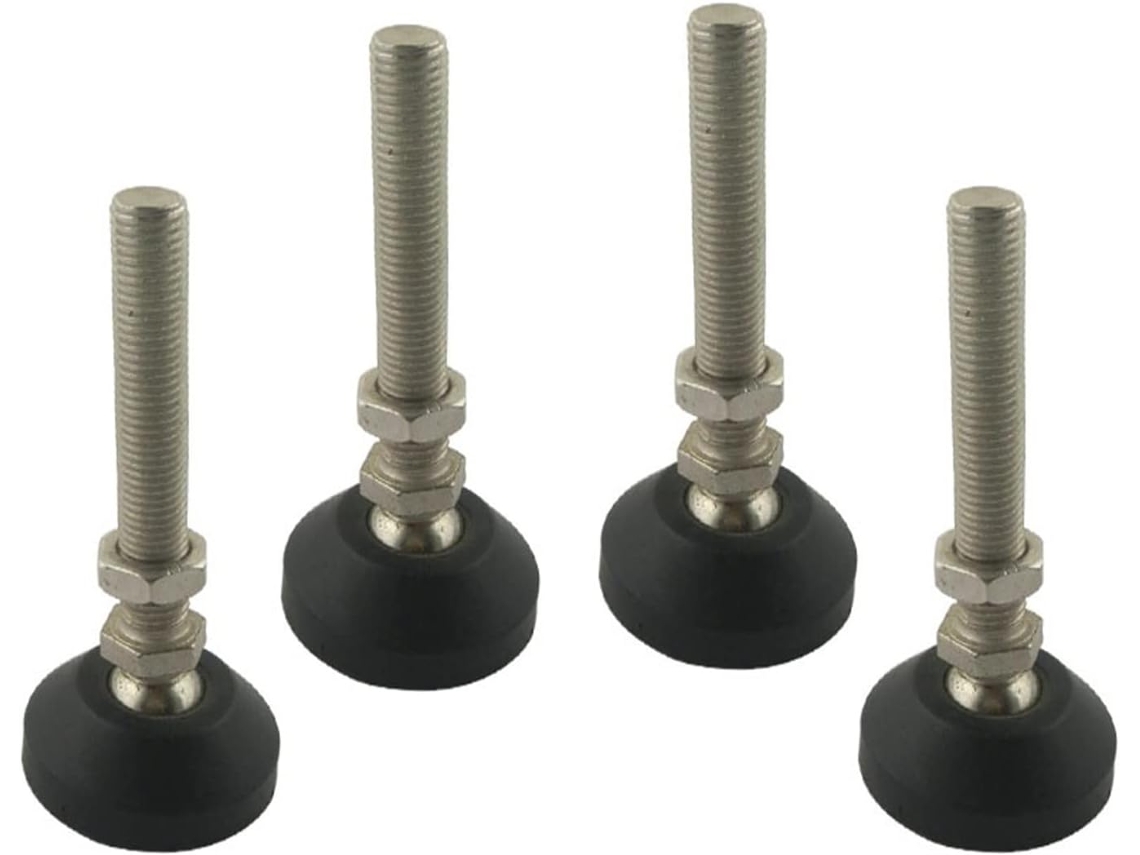 Pés Niveladores Ajustáveis, Pacote Com 4 Unidades, Rosca M8 X 50 Mm E
