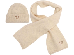Conjunto De Gorro E Cachecol Para Meninas, 2 Peças, Tecido Macio E Confortável Com Bordado.