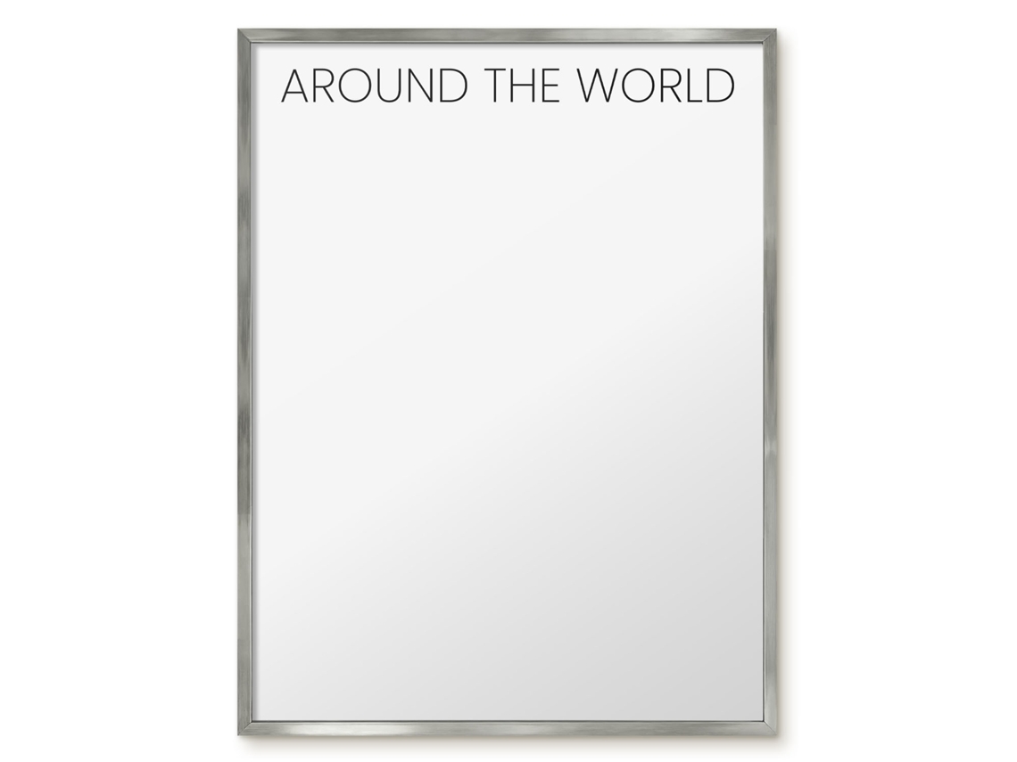 Magnetic Glass Board Around The World For The Hall Espelharte (60x80 Cm)