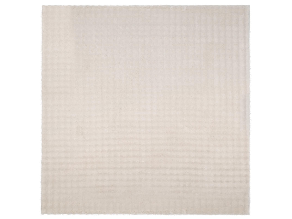 Conjunto 1 Tapete Interno Vidaxl Bege Poliéster (120 X 120 Cm)