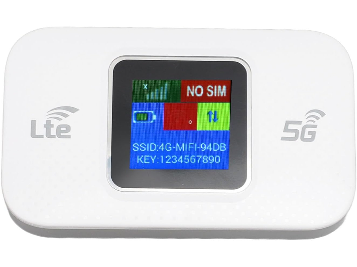 Roteador Wi-fi 4g Portátil Com Slot Para Cartão Sim, Tela Colorida,