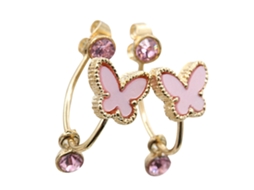 Brincos Borboleta Com Cristal Decoração Acessório Feminino