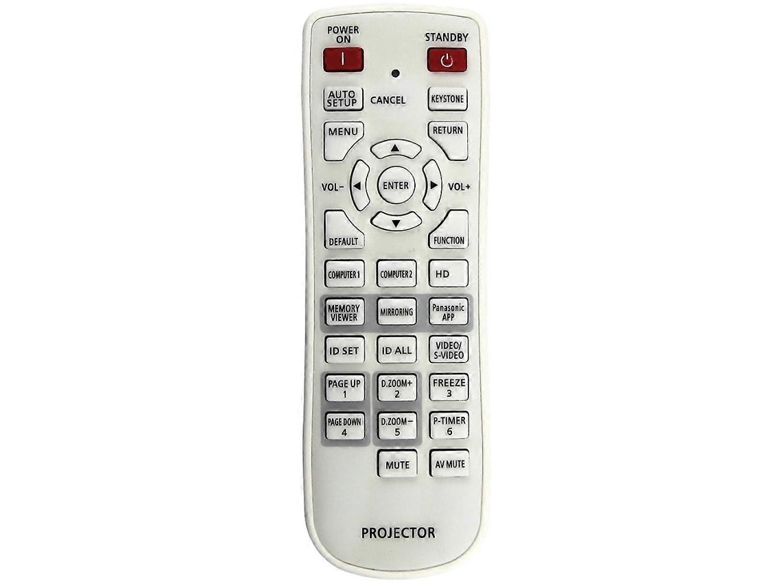 Controle Remoto De Substituição N2qaya000100 Para Projetores Panasonic Pt-vw355n, Pt-vx425n E Pt-vx425nu.