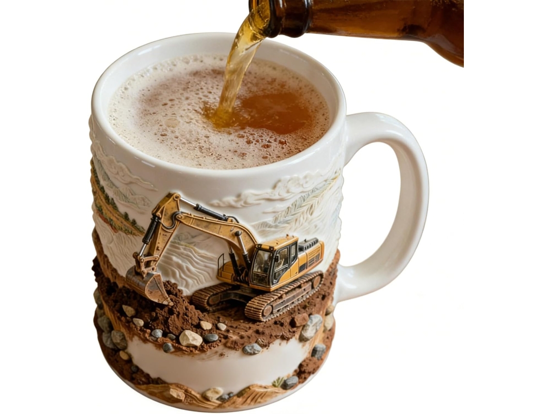 Caneca De Cerâmica Com Pinha, 325 Ml