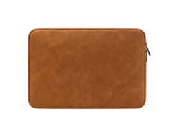 Capa De Couro Para Laptop Com Forro Macio, 14-15,4", Marrom.