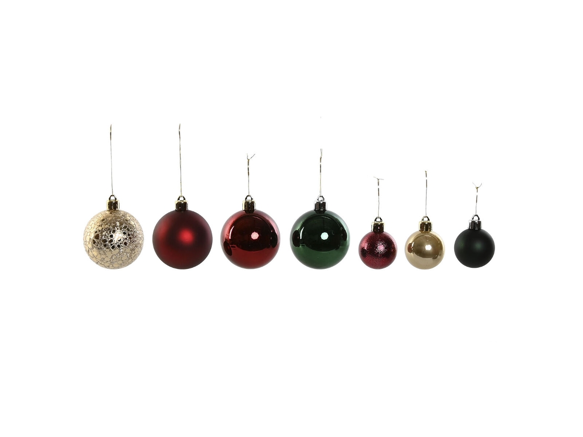 Bolas de Natal HOME ESPRIT Vermelho Verde Polietileno 27 x 12 x 25 cm (50 Peças)