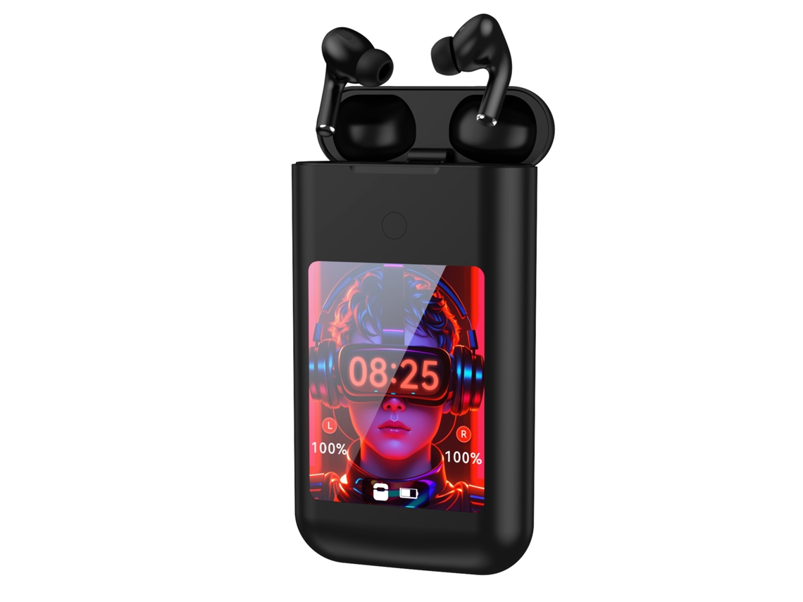 (preto) Fones De Ouvido Bluetooth Sem Fio Com Tela Sensível Ao Toque, Cancelamento De Ruído E Resistência À Água.