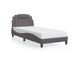 Bed Frame, Bed Frames Vidaxl Cinzeto Couro Artificial (90 X 200 Cm)