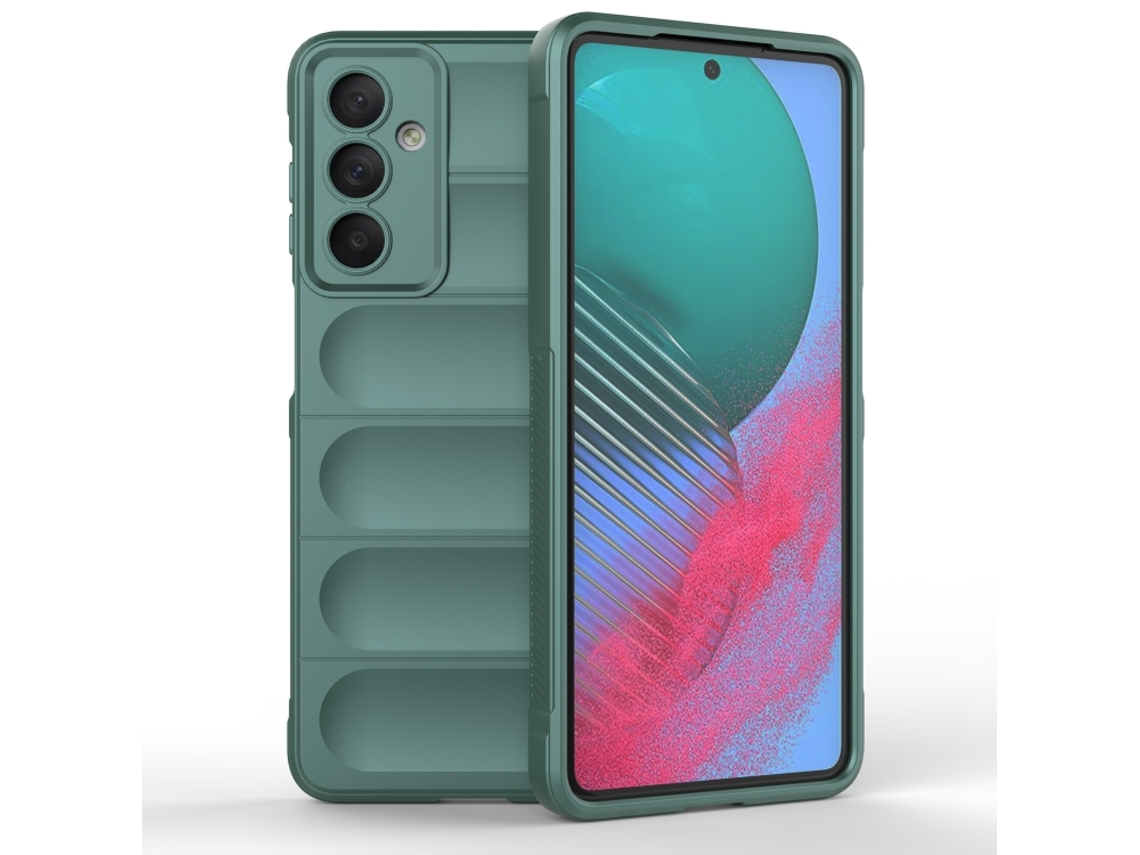 Capa Halinuia Para Samsung Galaxy M54 5g Magic Shield Tpu Flanela Verde Escuro (proteção Integral, Interior Em Flanela)