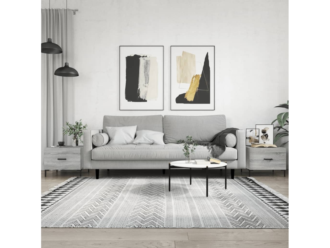 Vidaxl Mesas De Centro 2 Pcs 50x50x40 Cm Madeira Proc. Sonoma Cinza