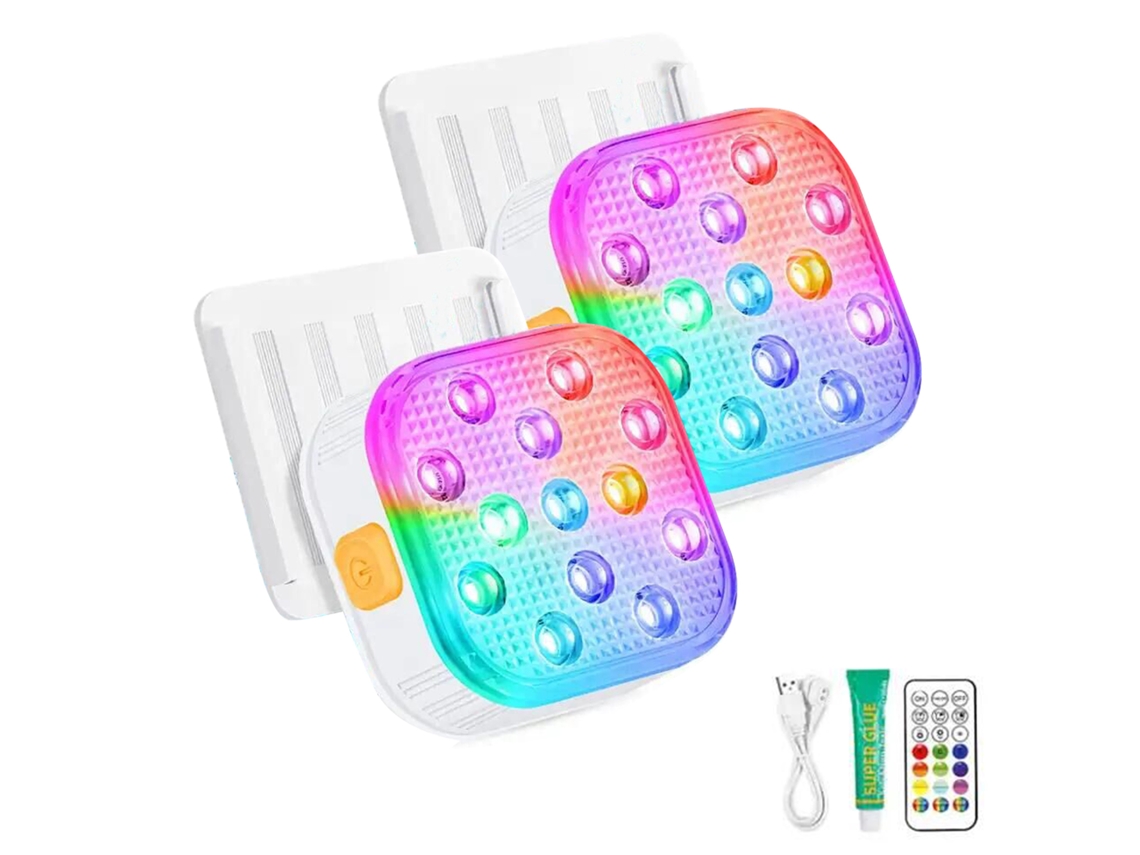 2026 luz Led para Piscina Rgb Ip68 Impermeável com Controle Remoto 16 Cores Modos Dinâmicos e Temporizador