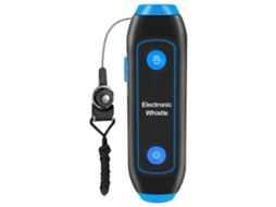 Rebe-silbato Eletrônico De 3 Tonos Portátil Multiusos Com Cordão E Lanterna Led 14x4,3cm Azul