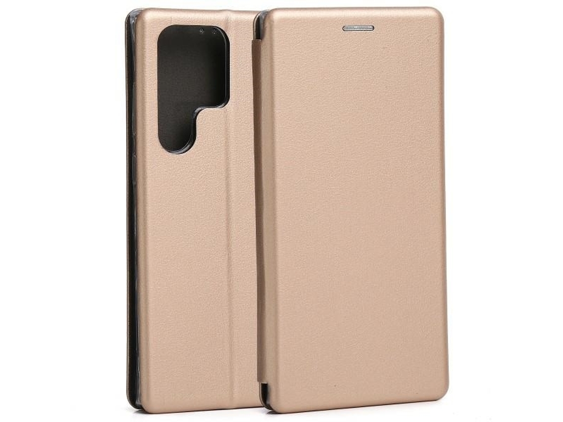 Capa Ultra para Samsung Galaxy S23 Ultra BELINE Pele Sintética Magnética Dourado