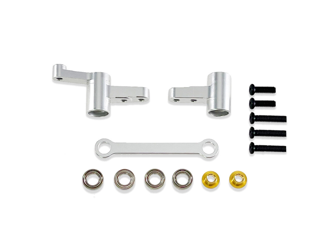 Conjunto de Direção de Metal Aprimorado com Rolamentos para Mjx Hyper Go 14209 14210 H14bm 1/14 Acessórios para Carros de Controle Remoto MDUG