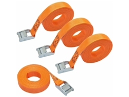 Conjunto De 4 Cintas Tensionamento, Comprimento 6 M, Largura 25 Mm, Força De Tensionamento 150 Kg, Compatíveis Com Din En 12195, 2, Laranja