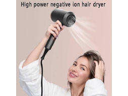 Secador de Cabelo com Difusor, Tecnologia Iônica Negativa, 5 Velocidades de Ar Ajustáveis. TAISHENGDA