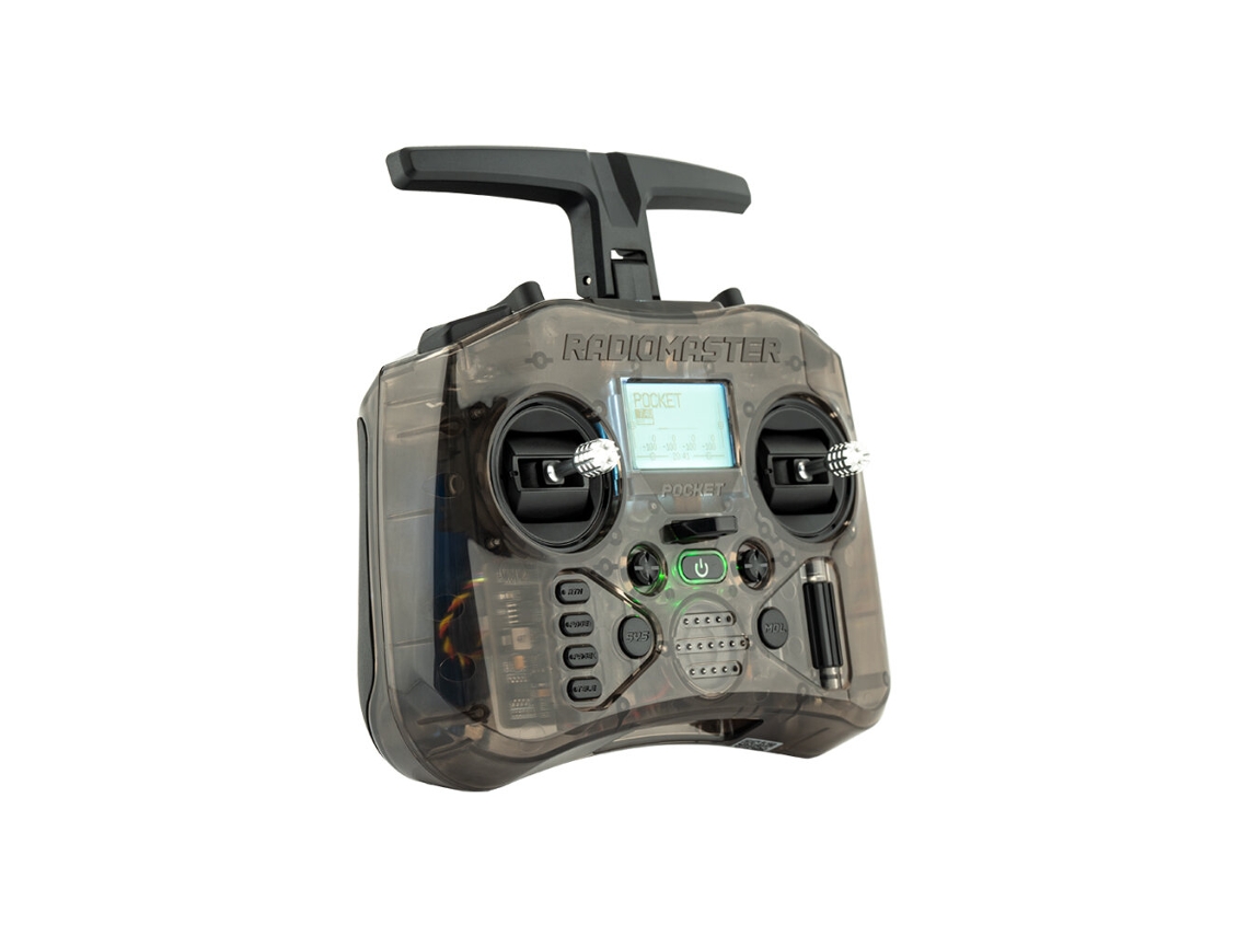 Branco Transparente Elrs Versão Fcc Radiomaster Pocket 2.4ghz 16ch Elrs/cc2500 Hall Gimbals Edgetx Led Transmissor P/ Drone Fpv Rc MDUG
