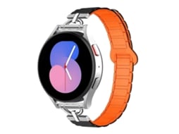 Pulseira De Silicone Magnética Em Formato De D Com Três Contas, 20 Mm