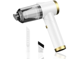 Aspirador de pó portátil Yizhood, aspirador de pó portátil dobrável para carro, casa e animais de estimação, branco