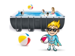 Piscina De Jardim Com Estrutura 549 X 274 X 132 Cm 21 Em 1 Intex 26356