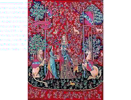 Tela Penélope Velha Senhora com um Unicórnio O Cheiro 65x80cm Margot