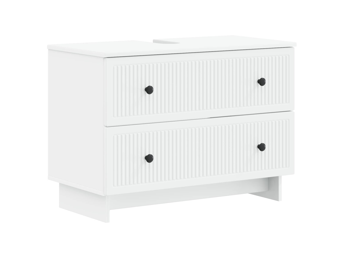 Vidaxl Armário Para Pia De Banheiro Ede Branco 82 X 41 X 59 Cm