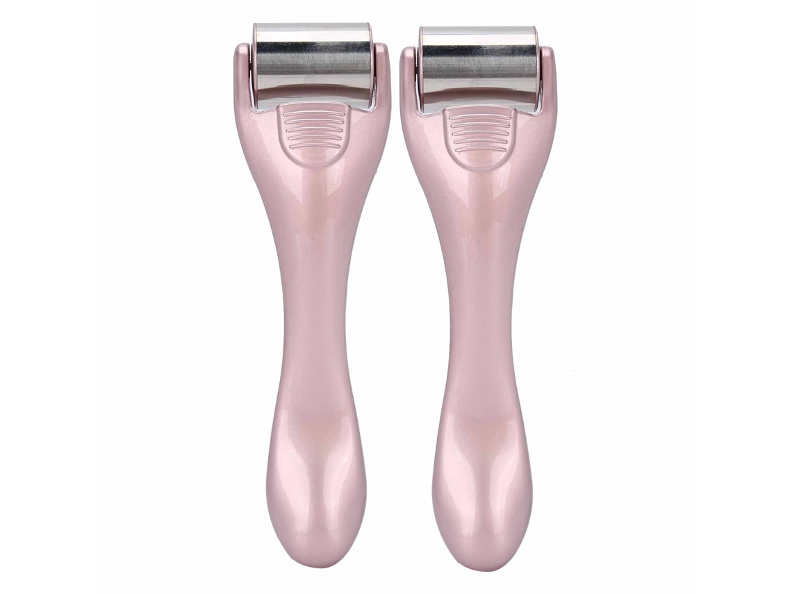 Rodillo De Hielo Para Rostro Rose Pink Para Tightening Y Slimming, Reduce Ojeras, Arrugas Y Manchas, 2 Piezas
