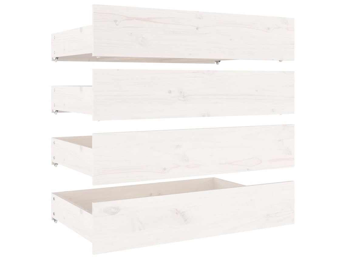 Bed Drawer, Bed Drawers Vidaxl Branco Madeira (90 X 57 X 18 Cm)