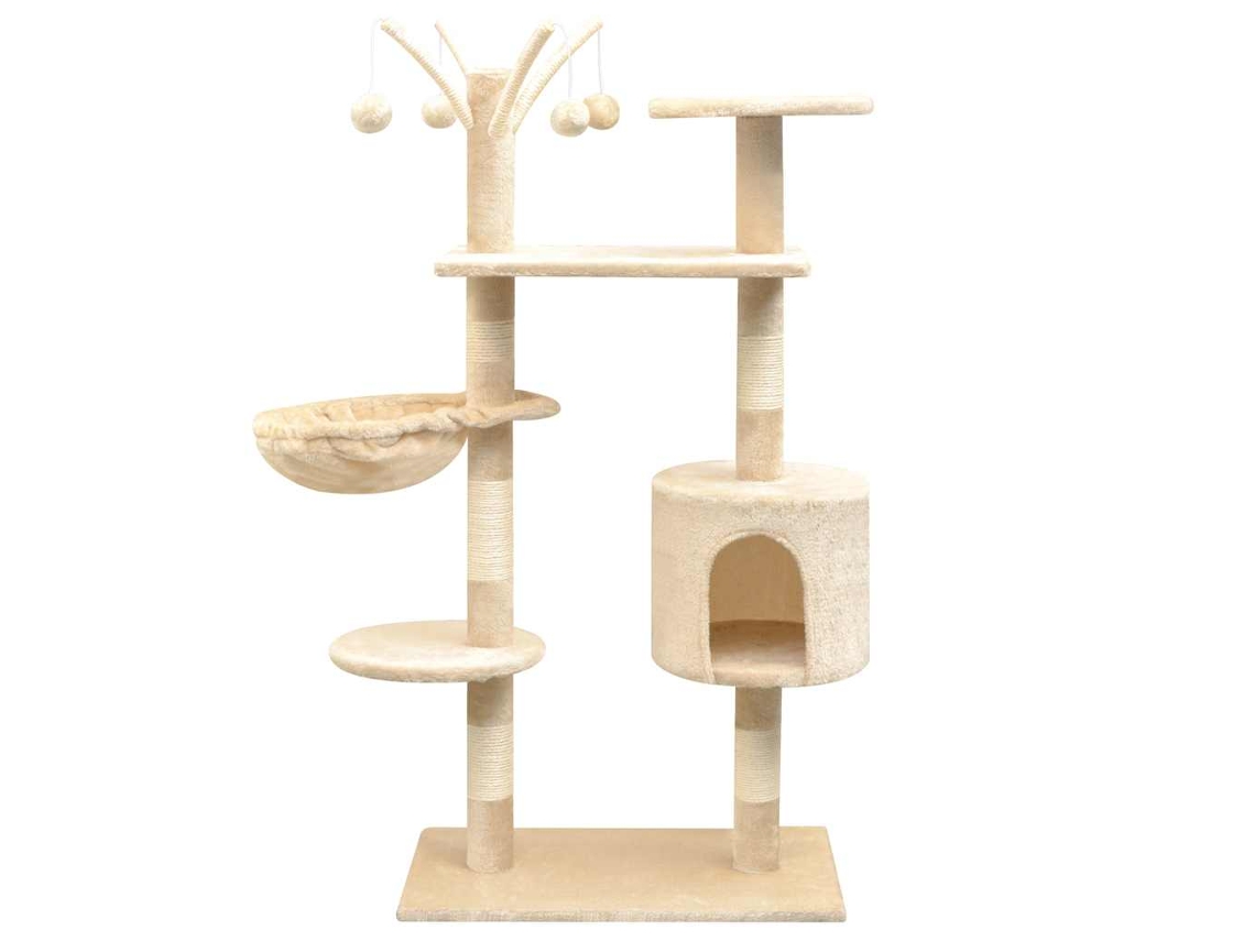Vidaxl Árvore C/ Postes Arranhadores Sisal 125 Cm Bege