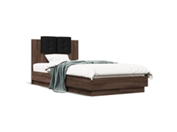 Bed Frame, Bed Frames Vidaxl Marrom Madeira Processada (75 X 190 Cm)