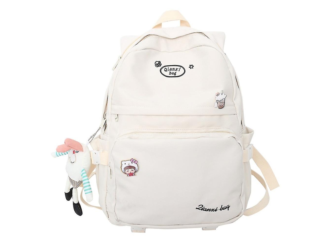 Mochila De Cor Sólida Da Moda, Mochila De Personalidade Para Estudantes, Mochila Casual Versátil Para Estudantes Do Sexo Feminino Olysi Shop