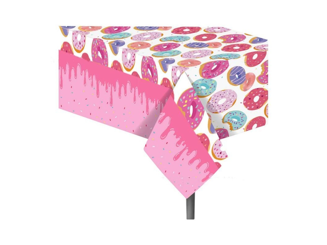 2026 mantel de Plástico de Donuts Colorido, 2 Piezas, 130x220cm, para Fiestas de Cumpleaños Y Baby Shower