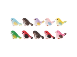 10pcs Estatueta De Pássaro De Resina ALLINLESS