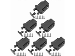 6 Pestillos de Toque para Portas, Armários e Cajones com Tornillos NEGRO S/MARCA