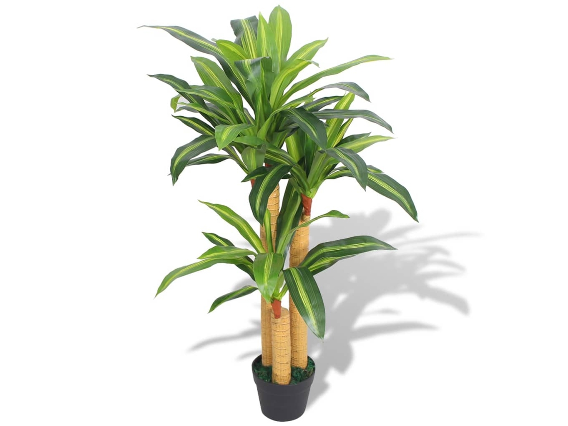 Vidaxl Planta Dracena Artificial Com Vaso 100 Cm Verde