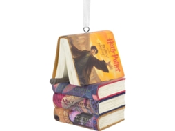 Adorno de Natal Hallmark Harry Potter livros empilhados com varinha, 2.23x2.75x2.28 polegadas | S/MARCA