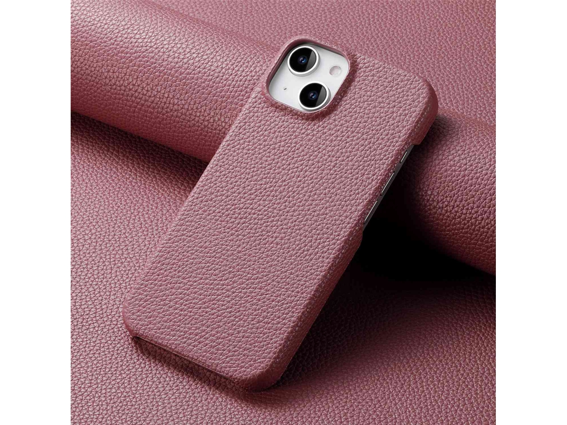 Capa Para Iphone 17 Air Em Couro Cor Damasco, Lisa E Simples.