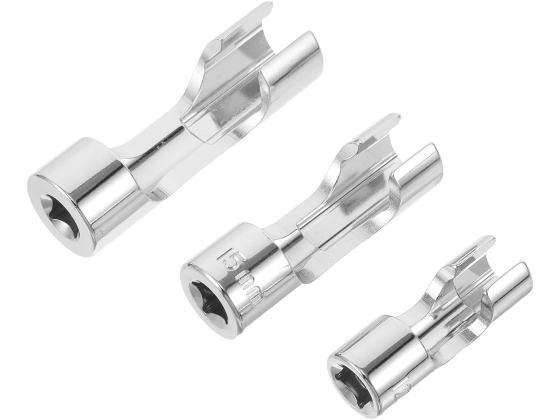 Kit De Ferramentas De 3 Peças Para Porcas Ranhuradas E Alargadas Em Liga Prateada