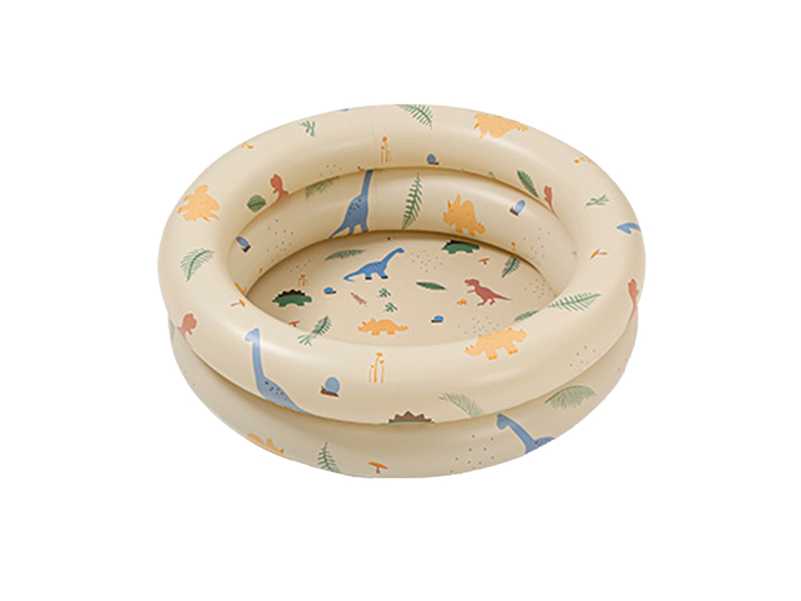 Piscina Inflável Bebê Dinossauro Estilo Retro Familiar Bege