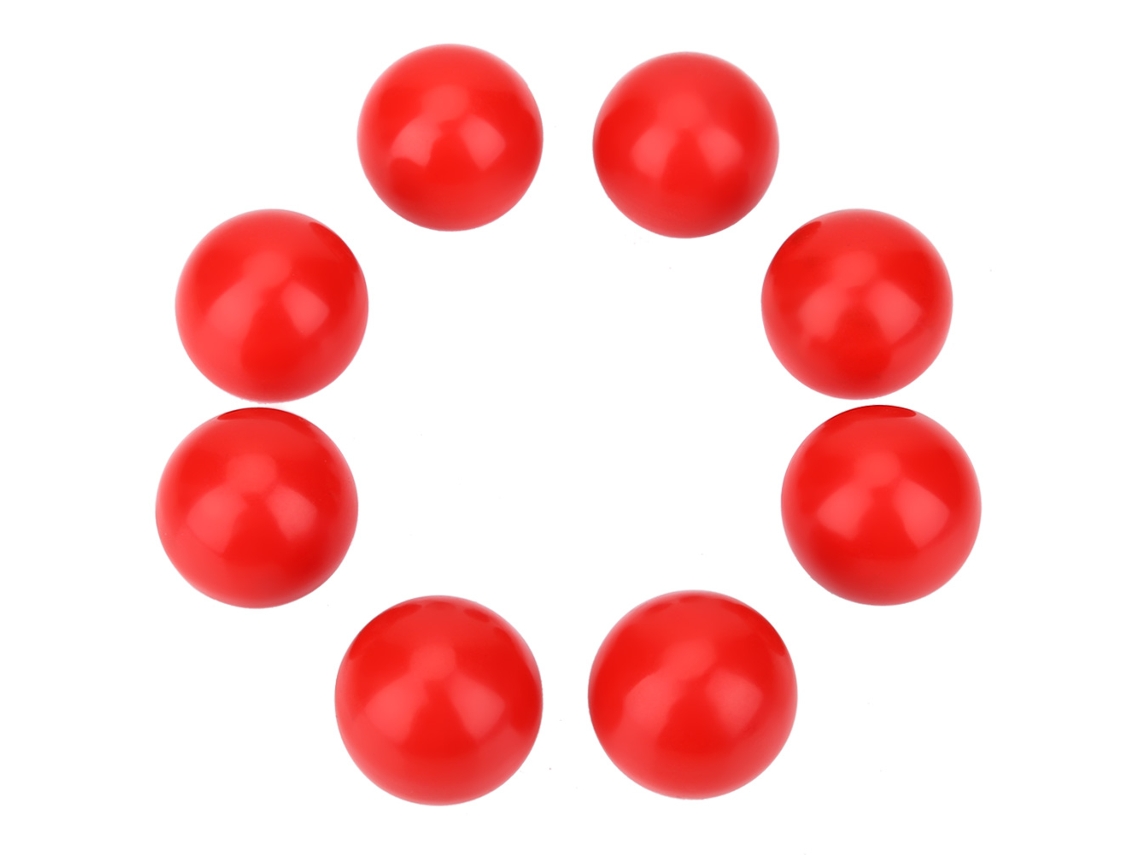 Conjunto De 8 Knobs Sphere Threaded Vermelhos Laxiscreed Para Máquinas De Arcade, 35mm
