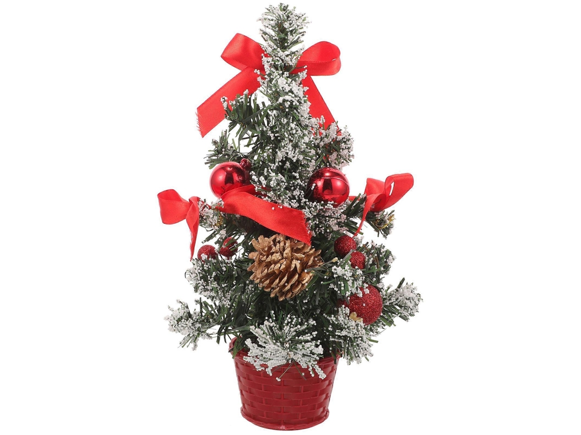 Mini Árvores Para Quarto, Mini Enfeite De Natal Vermelho Para Decoração De Festa, 30,00 X 30,00 X 15,00 Cm, 1 Peça Olysi Shop