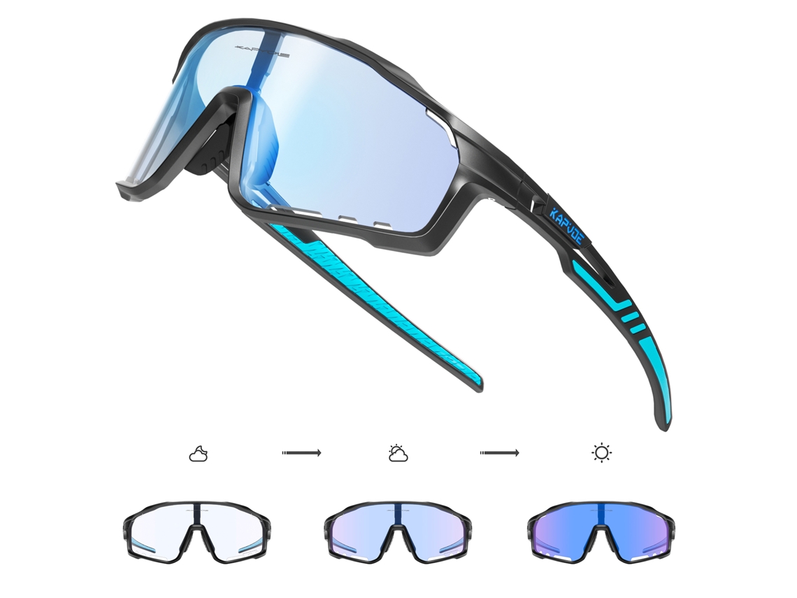 (azul 1) Óculos De Ciclismo Fotocromáticos Unissex, Óculos De Sol Com Proteção Uv400.