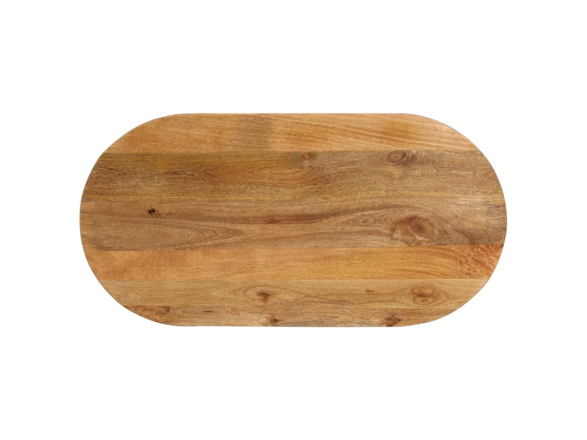 Vidaxl Tampo De Mesa Oval 110x40x3,8 Cm Madeira De Mangueira Maciça
