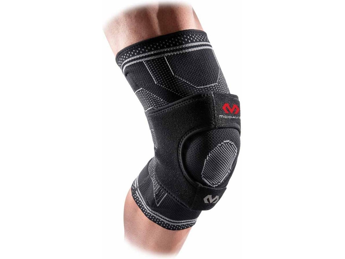 Joelheiras MC DAVID Elite Engineered Elastic Support With Dual Wrap And Stays Preto (XL)