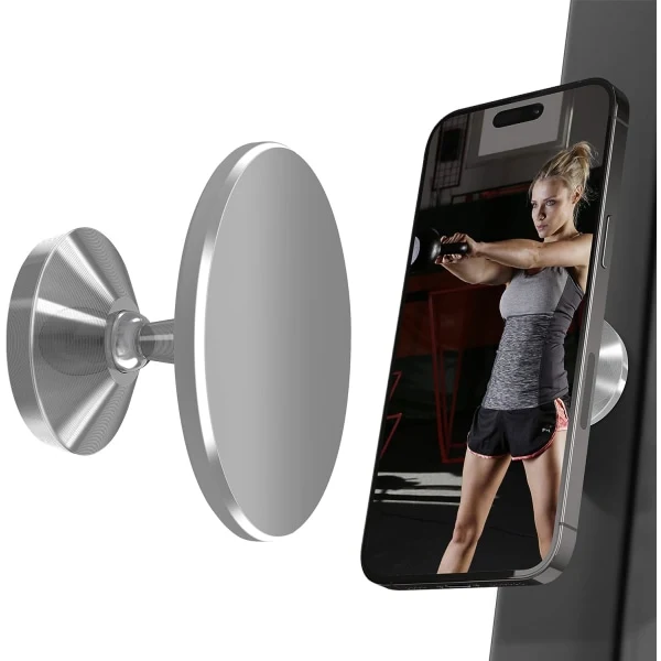 Suporte Magnético Para Celular Aprimorado Com Ímãs Duplos Para Uma Fixação Mais Forte, Especialmente Projetado Para Academias.