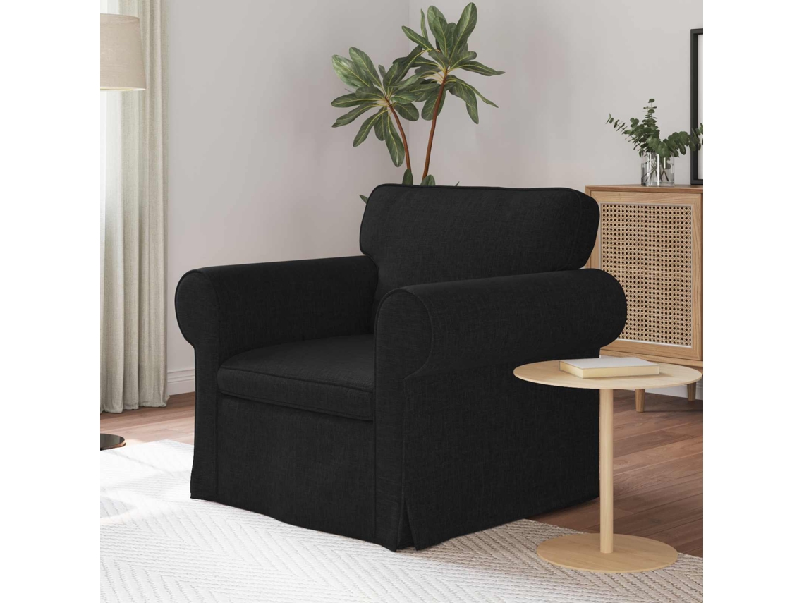 Vidaxl Sofá Preto 95 X 82 X 80 Cm Tecido