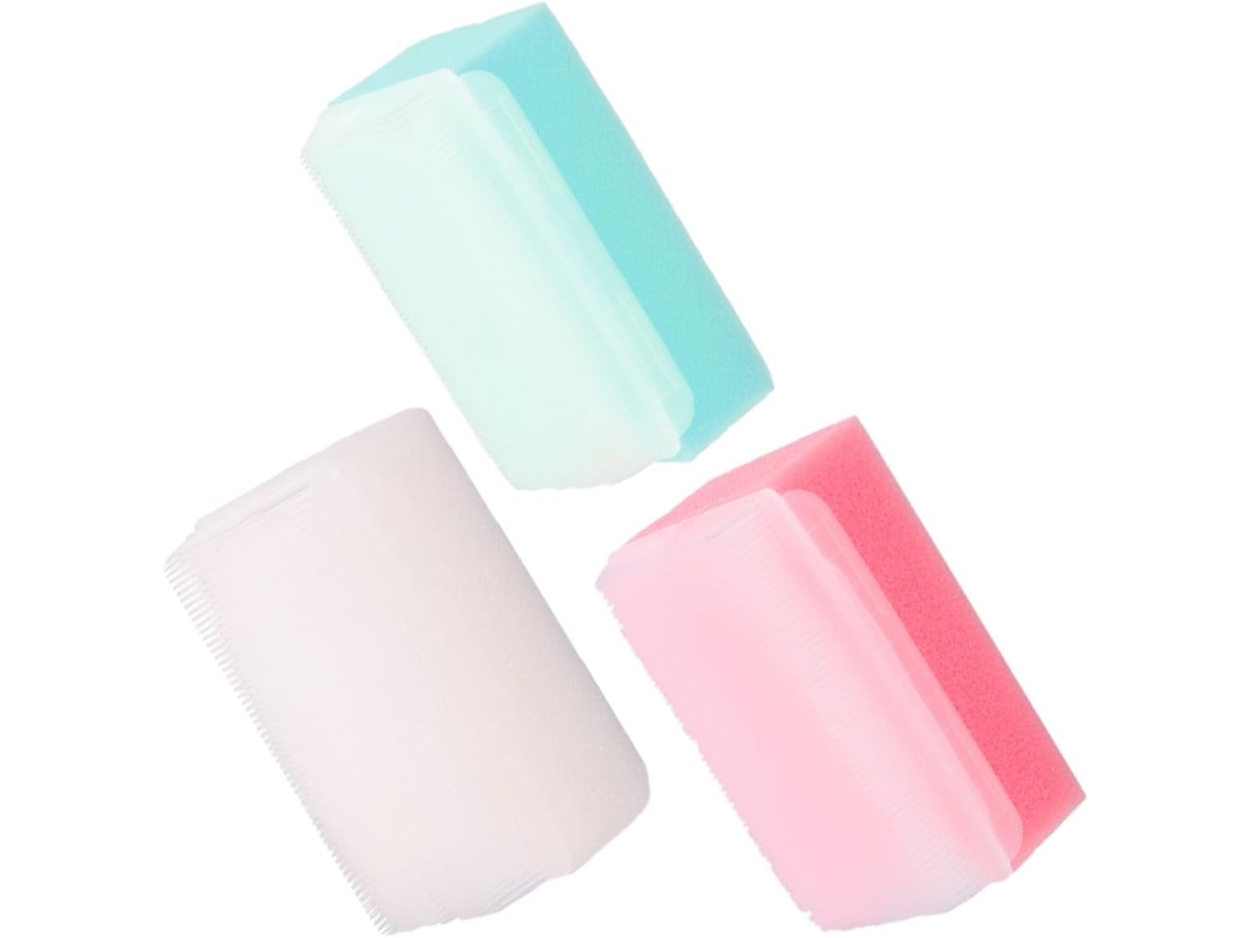 Conjunto De 3 Escovas Banho Esponja Coloridas Lifkome, Escova Macia Para Massagem Capilar, Prática Para Lavar O Cabelo