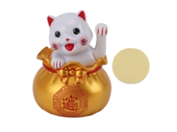 Gato Da Sorte Solar Laxiscreed Para Carro, Mesa Ou Decoração De Sorte