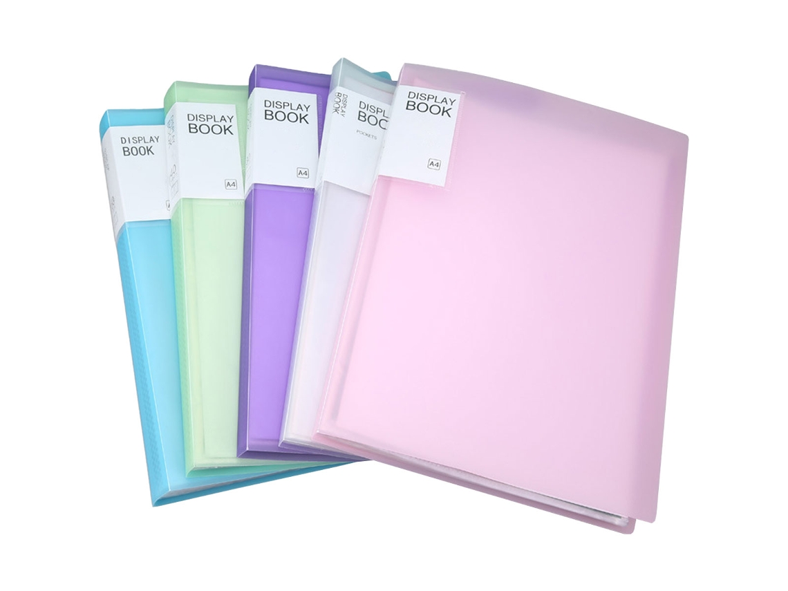 Pasta Tipo Portfólio com Capa Transparente e Protetores de Página para Exibir Documentos e Desenhos Infantis Tfrf BRILVIBERA