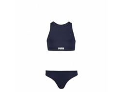 Fato de Banho de Menina PUMA Racerback 2 Peças Azul 11-12 Anos